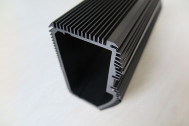 Black Anodized Extruded Aluminum Heat Sink , CNC Machined Aluminum Radiators