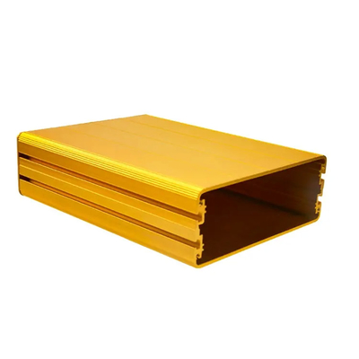 Custom Golden Extruded Aluminum Enclosures Metal Box Square For Electronic Housing