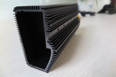 Black Anodized Extruded Aluminum Heat Sink , CNC Machined Aluminum Radiators
