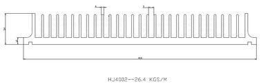 Rectangle Led Aluminum Heatsink Profile Flexible Cutting Length Extrusion Radiator