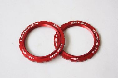 CNC Milling Light Aluminum Alloy Flywheel Cover Red Anodized with Laser Engraving LOGO